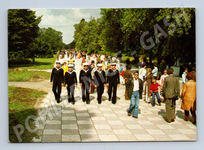 Pohlednice Swinoujscie promenáda námořníci Polsko (M15961)