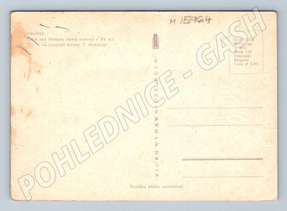 Pohlednice Gdaňsk Žuraw nad Motławou loď Polsko (M15964)