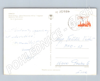 Pohlednice Krakov Rynek Główny Sukiennice 1983 (M15966)
