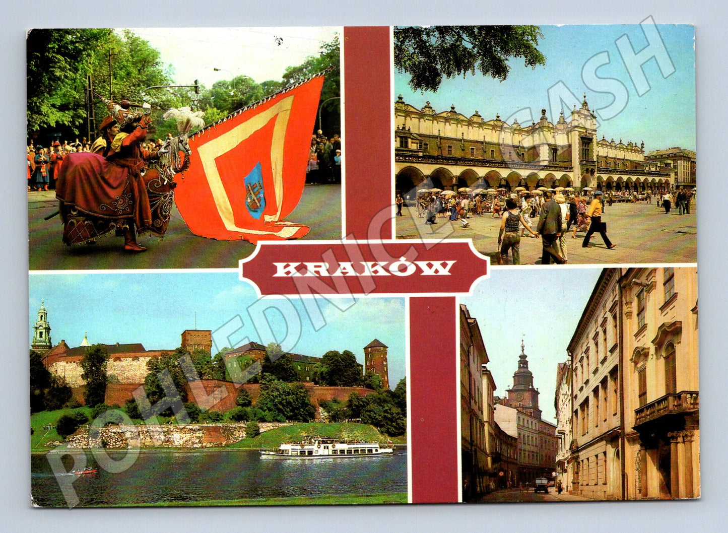 Pohlednice Krakow Polska více pohledů prošlá (M15967)