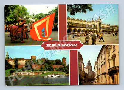 Pohlednice Krakow Polska více pohledů prošlá (M15967)