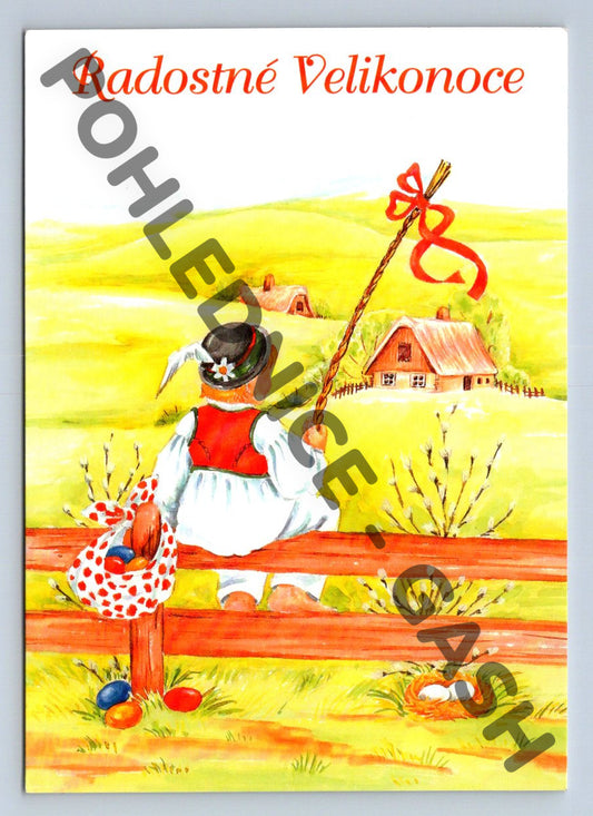 Pohlednice Pomlázka motiv ČR (M1597)