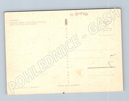 Pohlednice Gdaňsk Neptunova fontána Długi Targ (M15970)