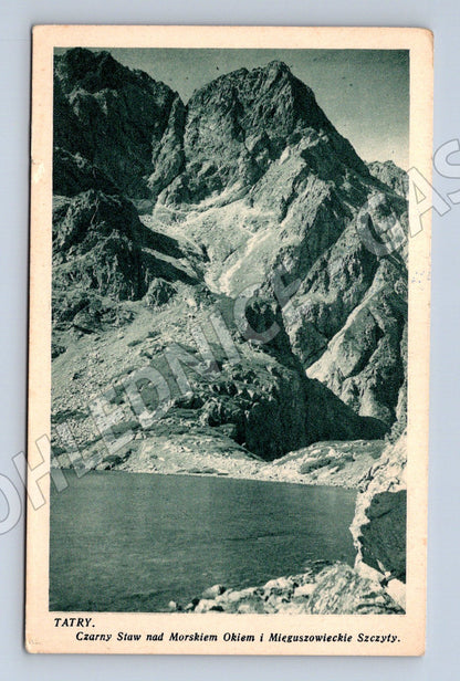 Pohlednice Tatry Czarny Staw Morskie Oko 1934 (M15988)
