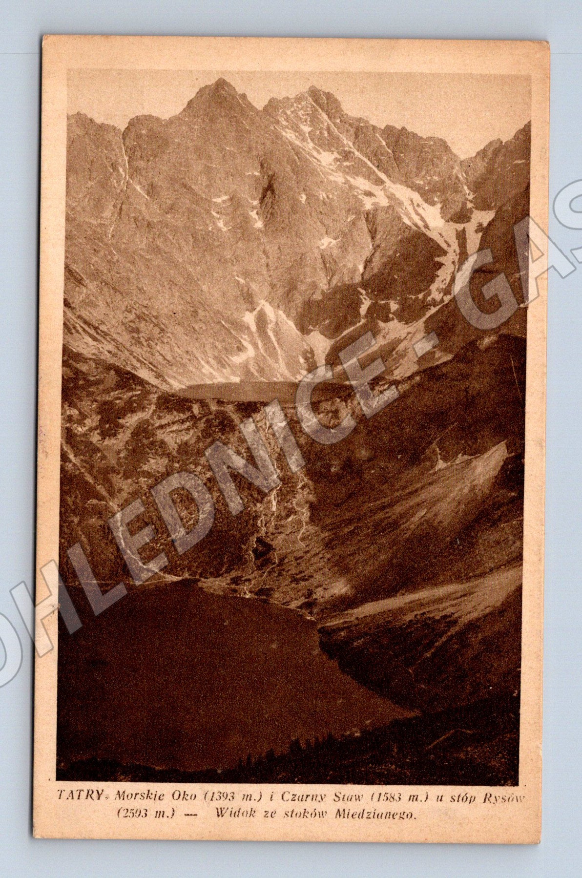 Pohlednice Tatry Morskie Oko Černý štít (M15989)
