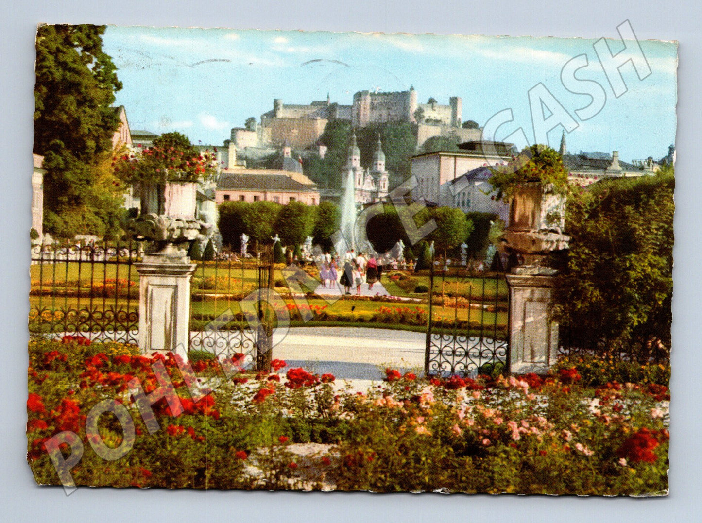 Pohlednice Salzburg Mirabellgarten pevnost (M16010)