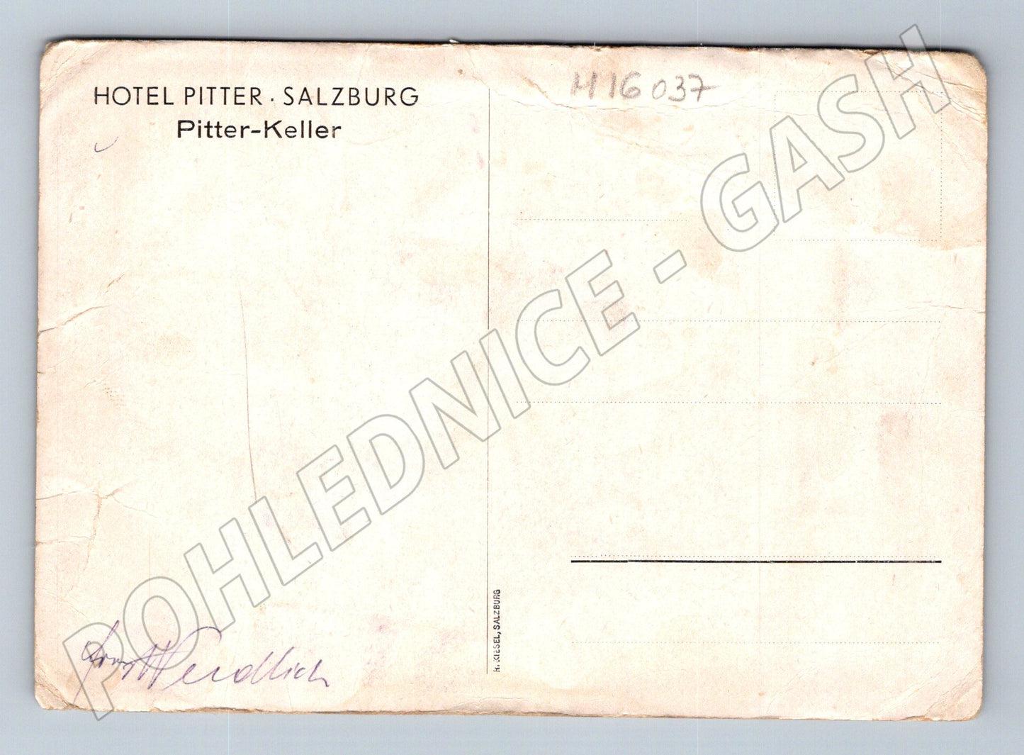 Pohlednice Salzburg Pitter Keller restaurace (M16037)