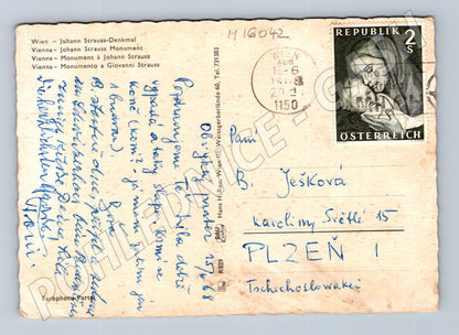 Pohlednice Johann Strauss pomník Vídeň (M16042)