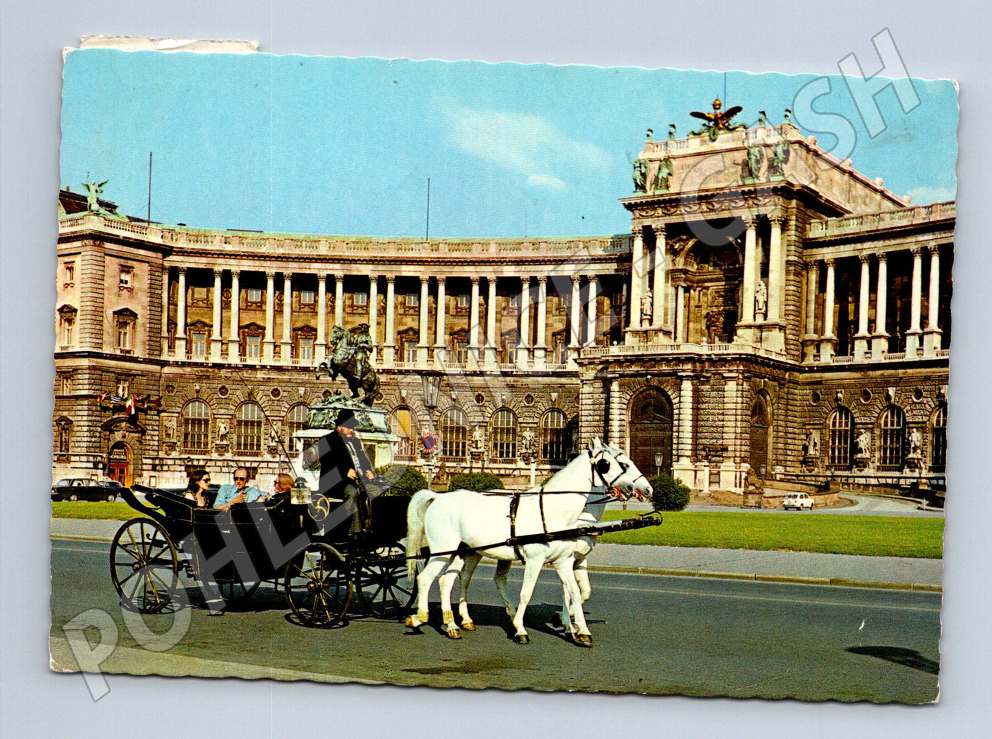 Pohlednice Vídeň Neue Hofburg fiakr (M16043)