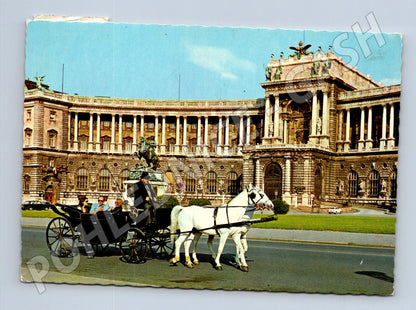 Pohlednice Vídeň Neue Hofburg fiakr (M16043)