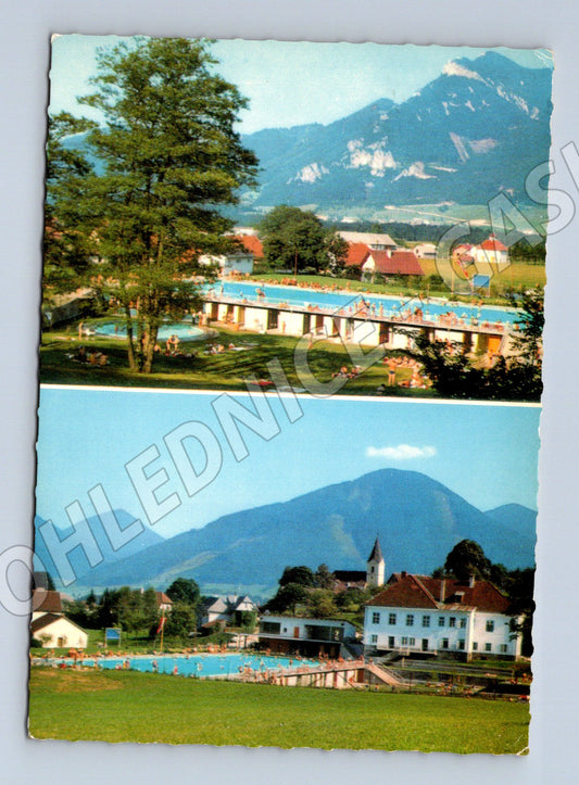 Pohlednice Leonstein Steyrtal Horní Rakousko bazén Alpy  (M16051)