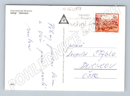 Pohlednice Ischgl Samnaun Tyrolsko mapka skiareálu (M16059)