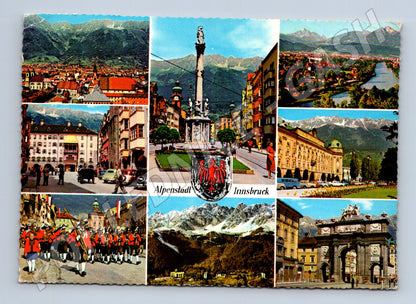 Pohlednice Innsbruck koláž Rakousko známka (M16067)