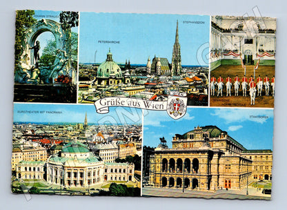 Pohlednice Vídeň Grüsse aus Wien koláž památek (M16069)