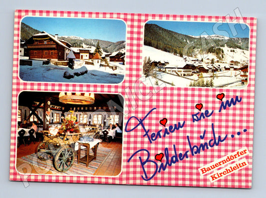 Pohlednice Bad Kleinkirchheim zimní vesnice Rakousko 1985 (M16072)