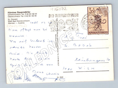 Pohlednice Bad Kleinkirchheim zimní vesnice Rakousko 1985 (M16072)