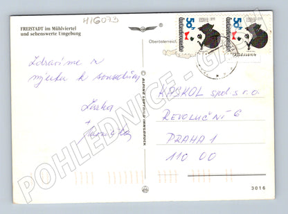 Pohlednice Freistadt mit Umgebung Rakousko více motivů (M16073)