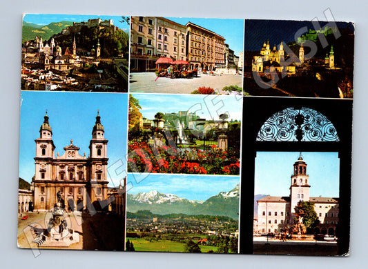 Pohlednice Salzburg koláž Rakousko 1975 (M16077)