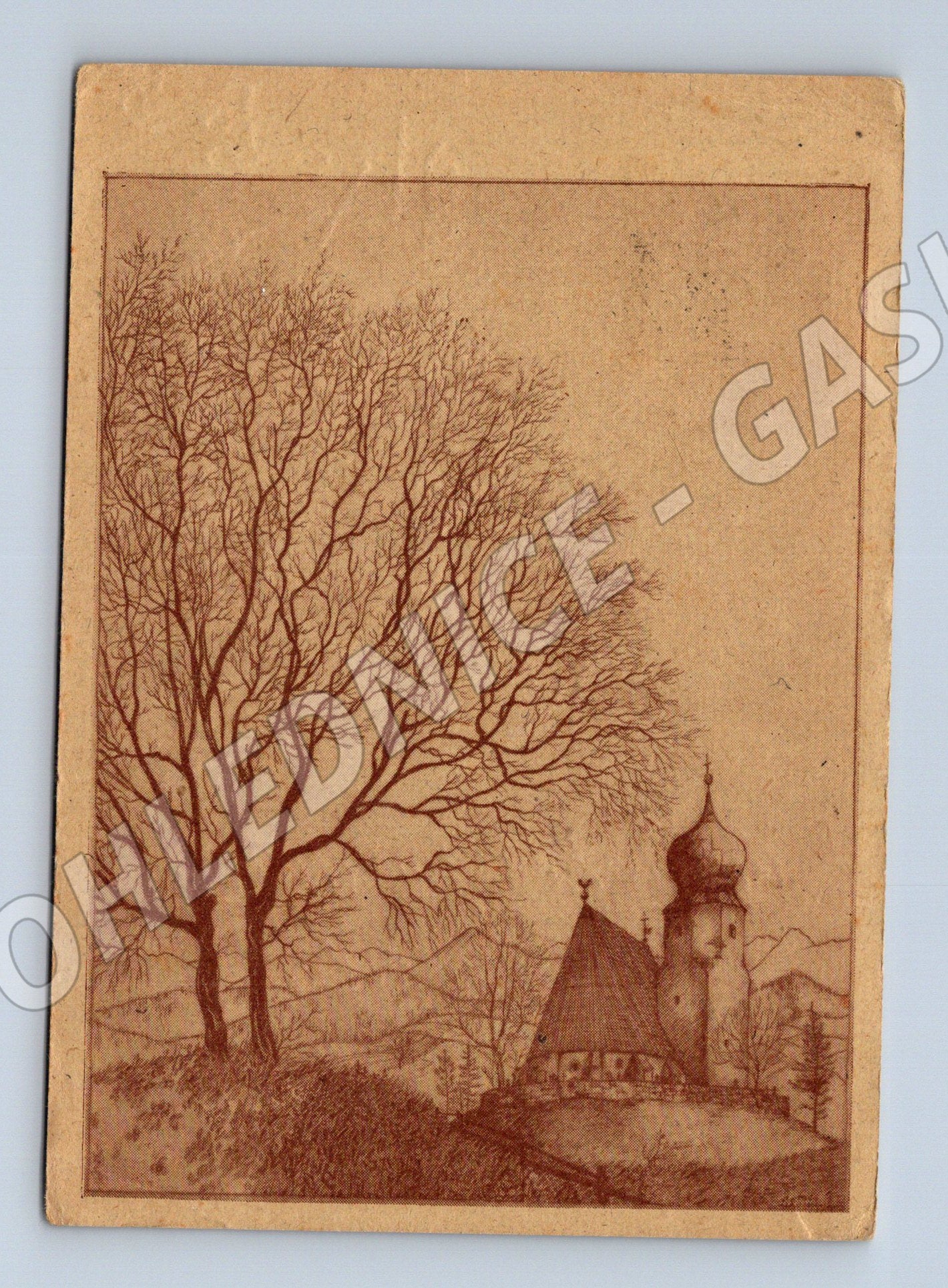 Pohlednice Rakousko kostel originál zaslaná 1957 (M16089)