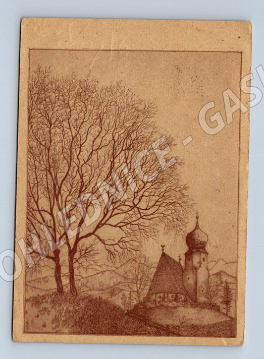 Pohlednice Rakousko kostel originál zaslaná 1957 (M16089)