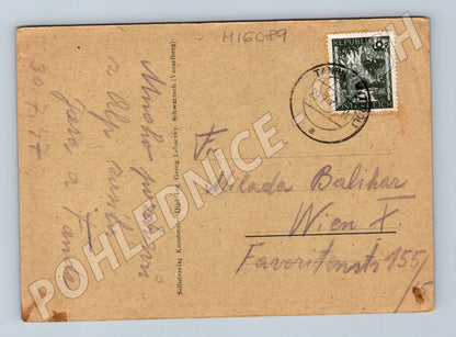 Pohlednice Rakousko kostel originál zaslaná 1957 (M16089)