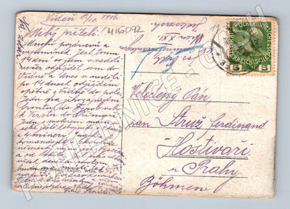 Pohlednice Vídeň Rathaus kolorovaná 1916 (M16092)