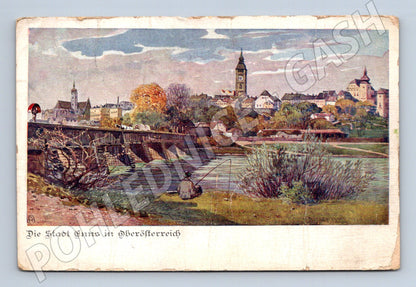 Pohlednice Gmunden Horní Rakousko kolorovaná (M16098)