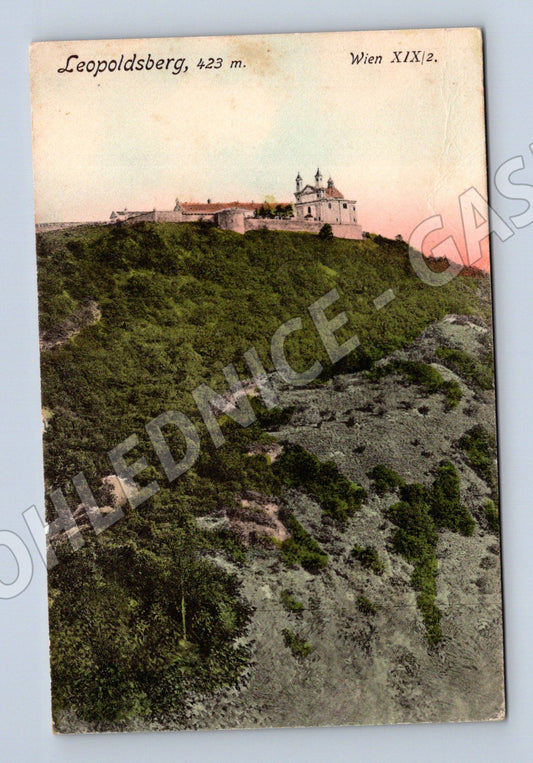 Pohlednice Leopoldsberg Wien kolorovaná 1907 (M16100)