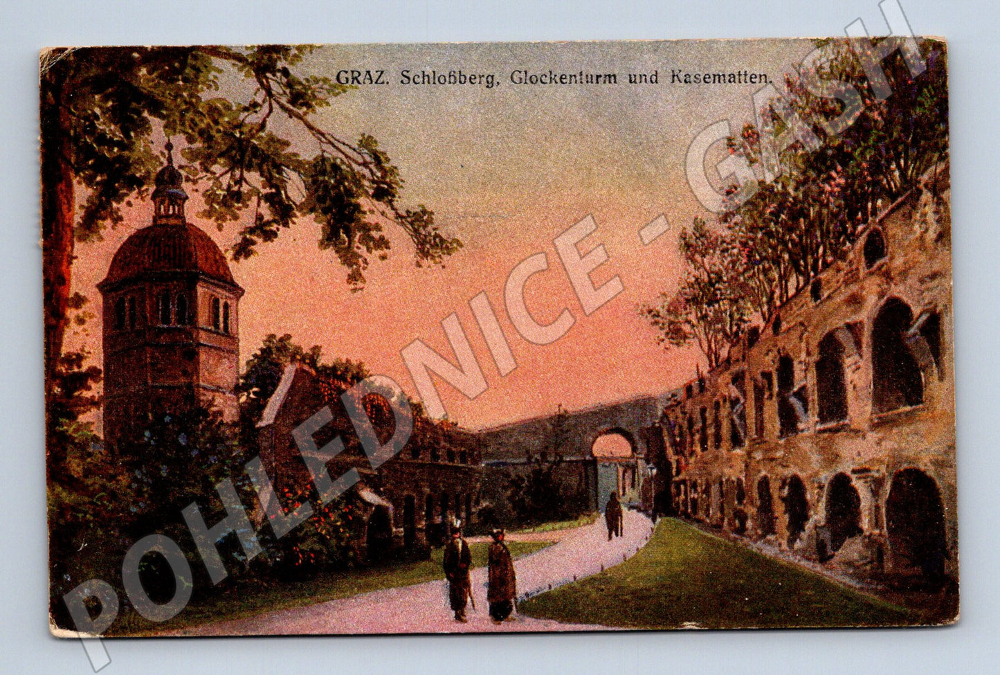 Pohlednice Graz Schlossberg Glockenturm Kasematten 1917 (M16102)