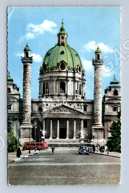 Pohlednice Vídeň Karlskirche zaslaná 1945 (M16105)