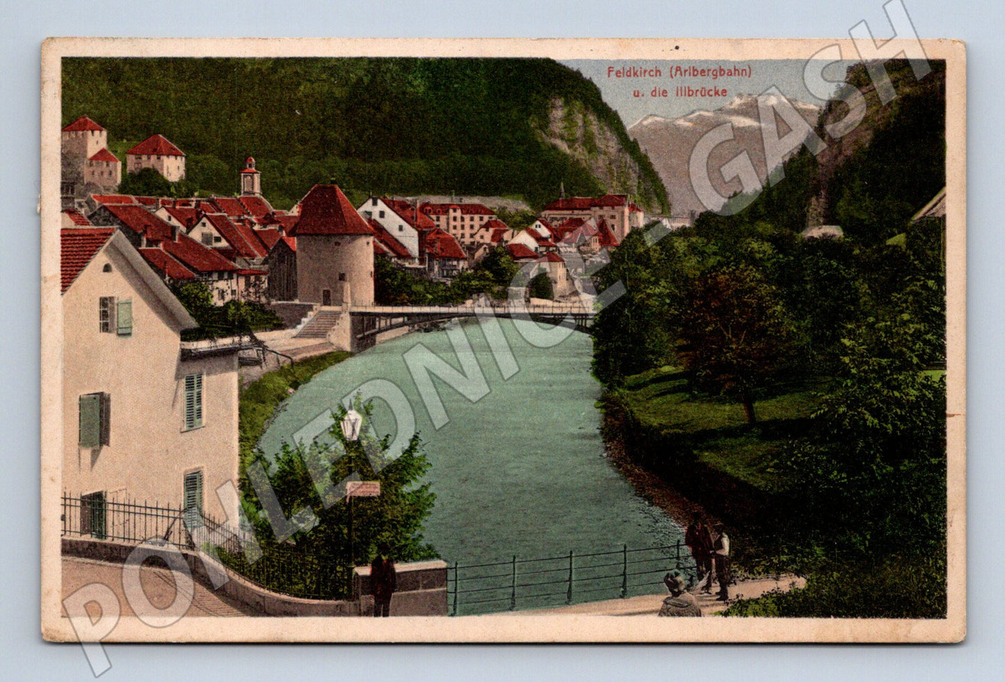 Pohlednice Feldkirch Arlbergbahn Illbrücke 1909 (M16108)