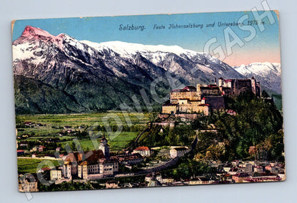 Pohlednice Salzburg pevnost Hohensalzburg historická (M16116)