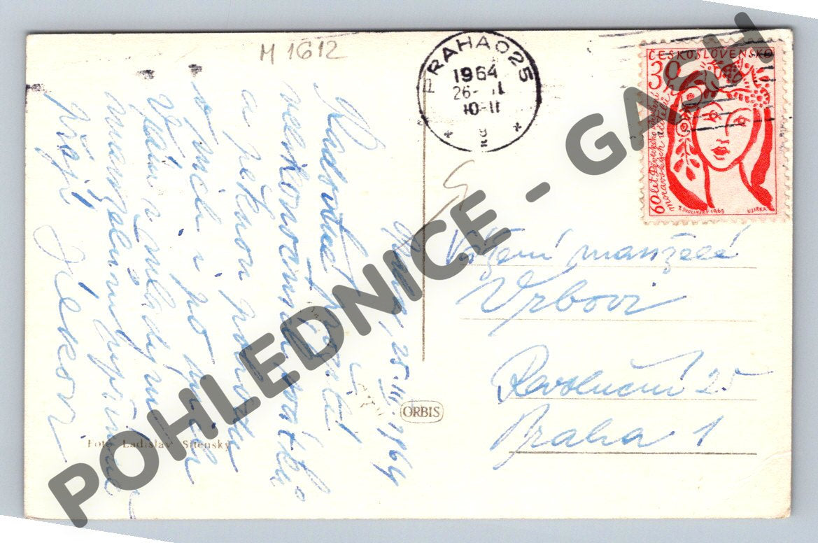 Pohlednice Stádo ovcí Ladislav Sitenský 1964 (M1612)