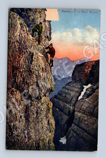 Pohlednice Kletterpartie Tirolsko horská turistika 1908 (M16120)