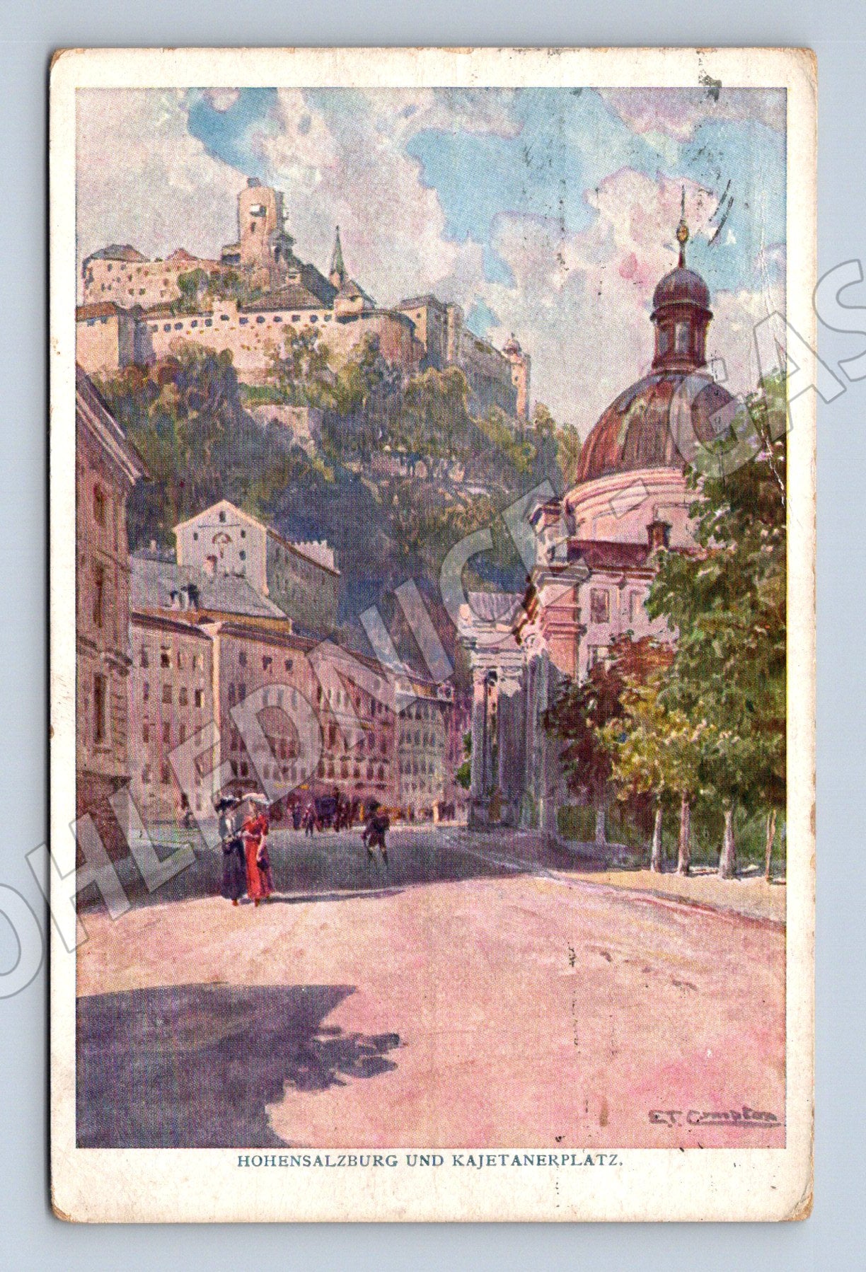 Pohlednice Salzburg Hohensalzburg Kajetanerplatz 1915 (M16121)