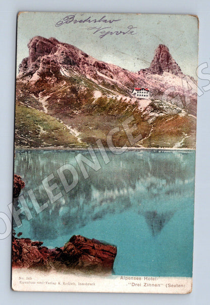 Pohlednice Hotel Drei Zinnen Dolomity 1909 (M16123)