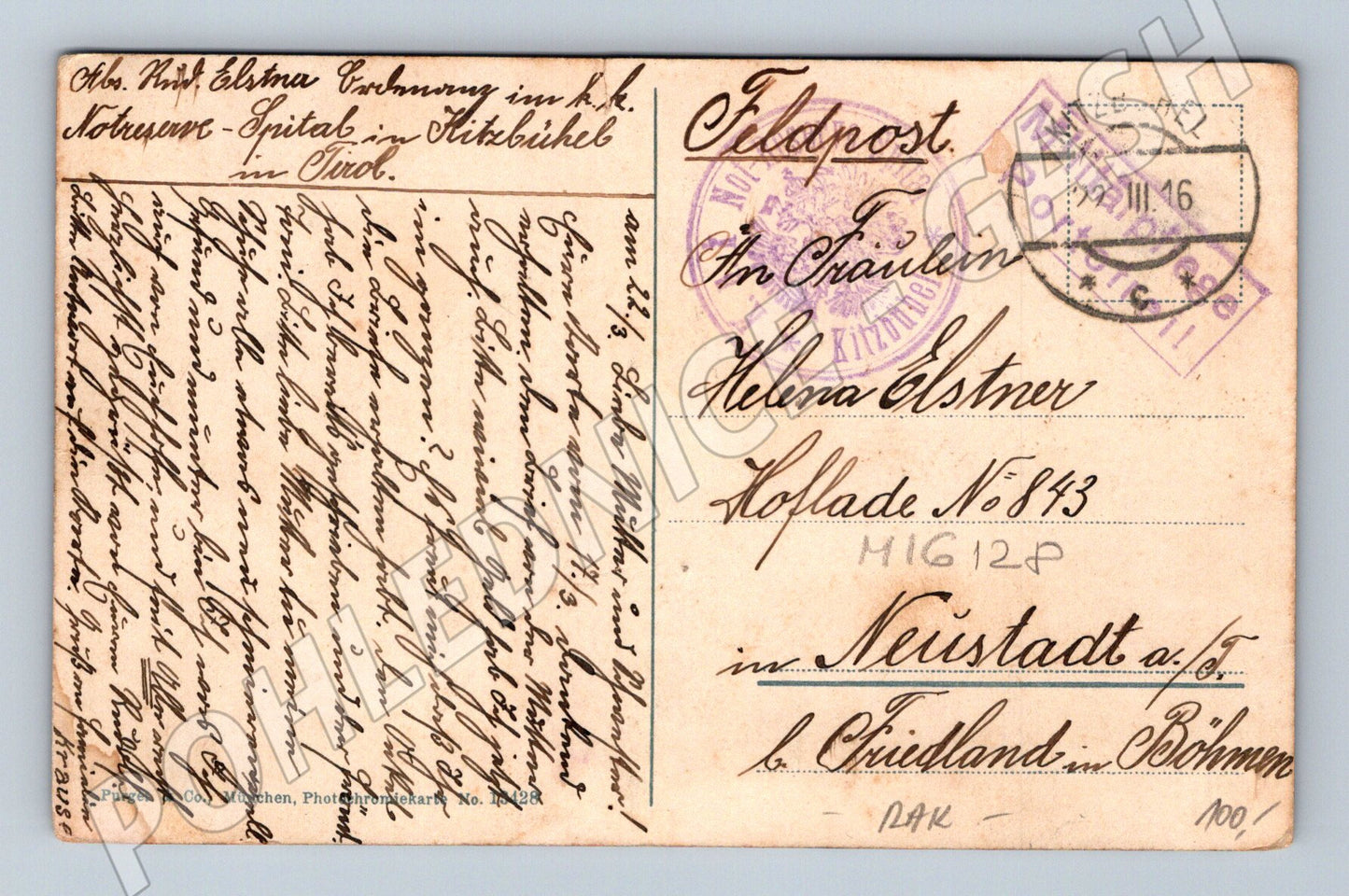 Pohlednice Kitzbühel Kaisergebirge Tirol 1916 (M16128)