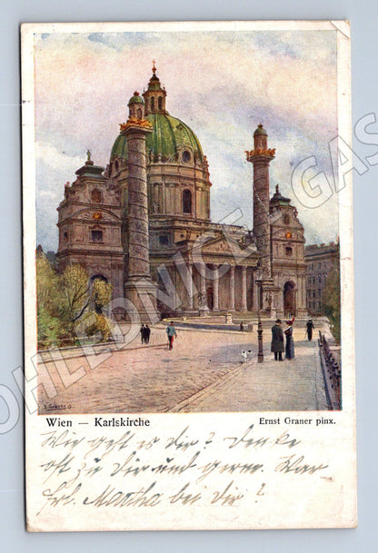 Pohlednice Vídeň Karlskirche Ernst Graner (M16129)