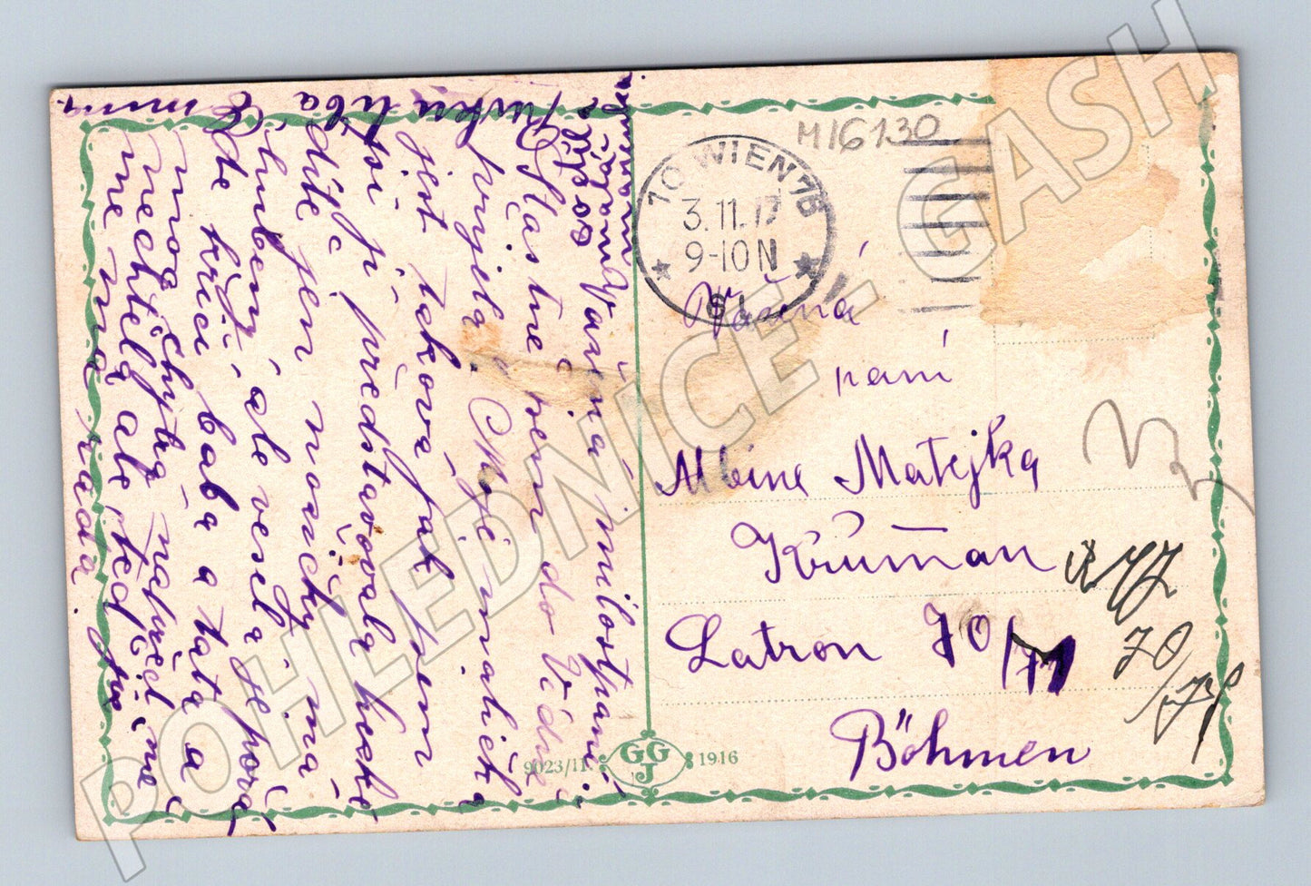 Pohlednice Vídeň Graben Rakousko 1916 (M16130)