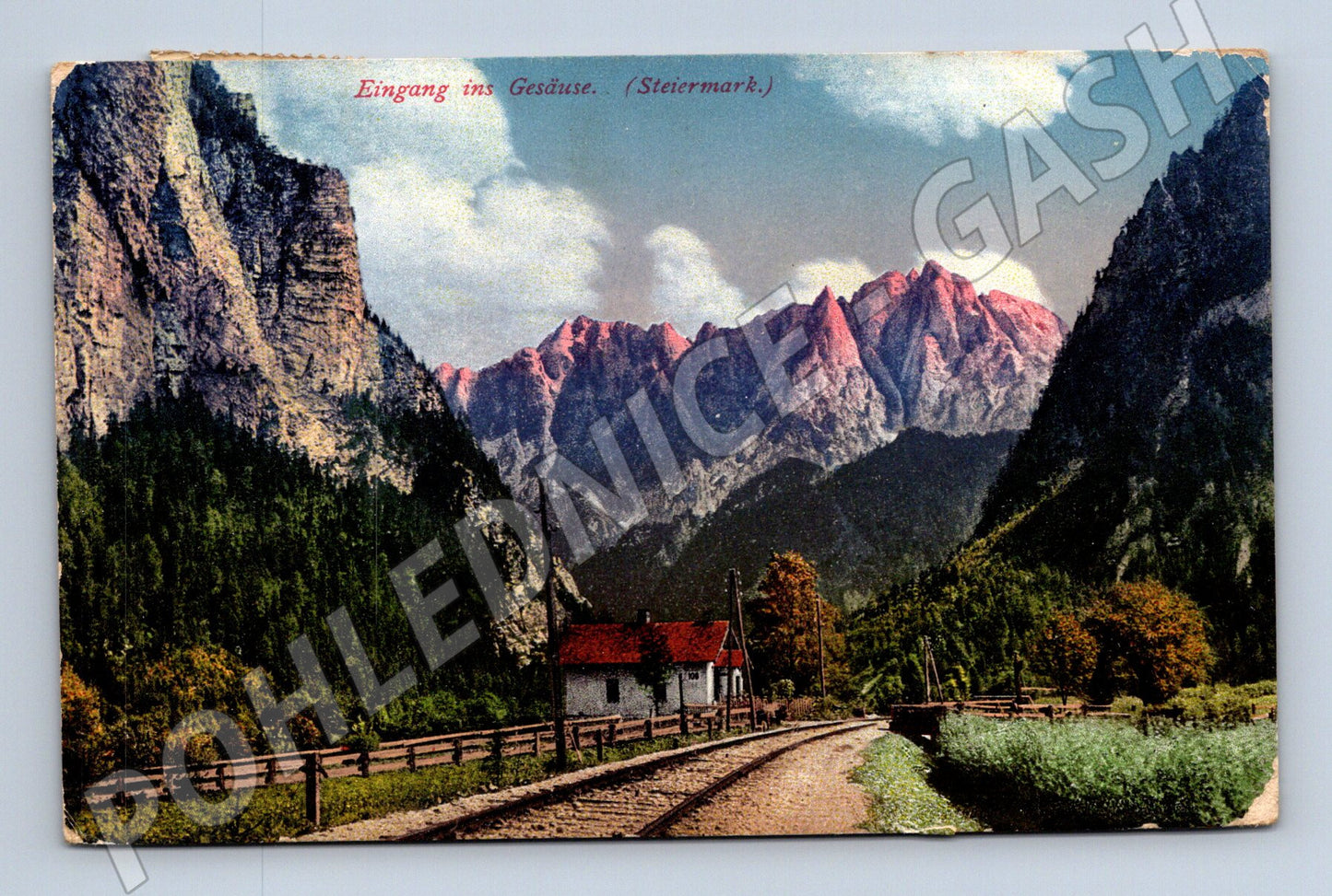 Pohlednice Gesäuse Štýrsko železnice Rakousko Uhersko (M16131)