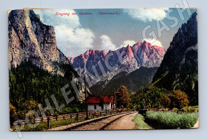 Pohlednice Gesäuse Štýrsko železnice Rakousko Uhersko (M16131)