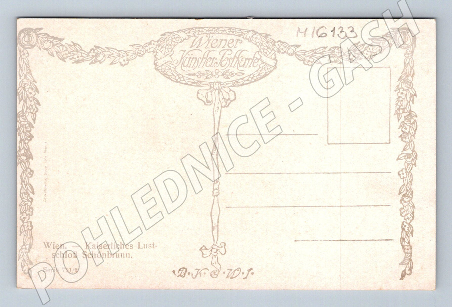 Pohlednice Vídeň zámek Schönbrunn série 791/2 (M16133)