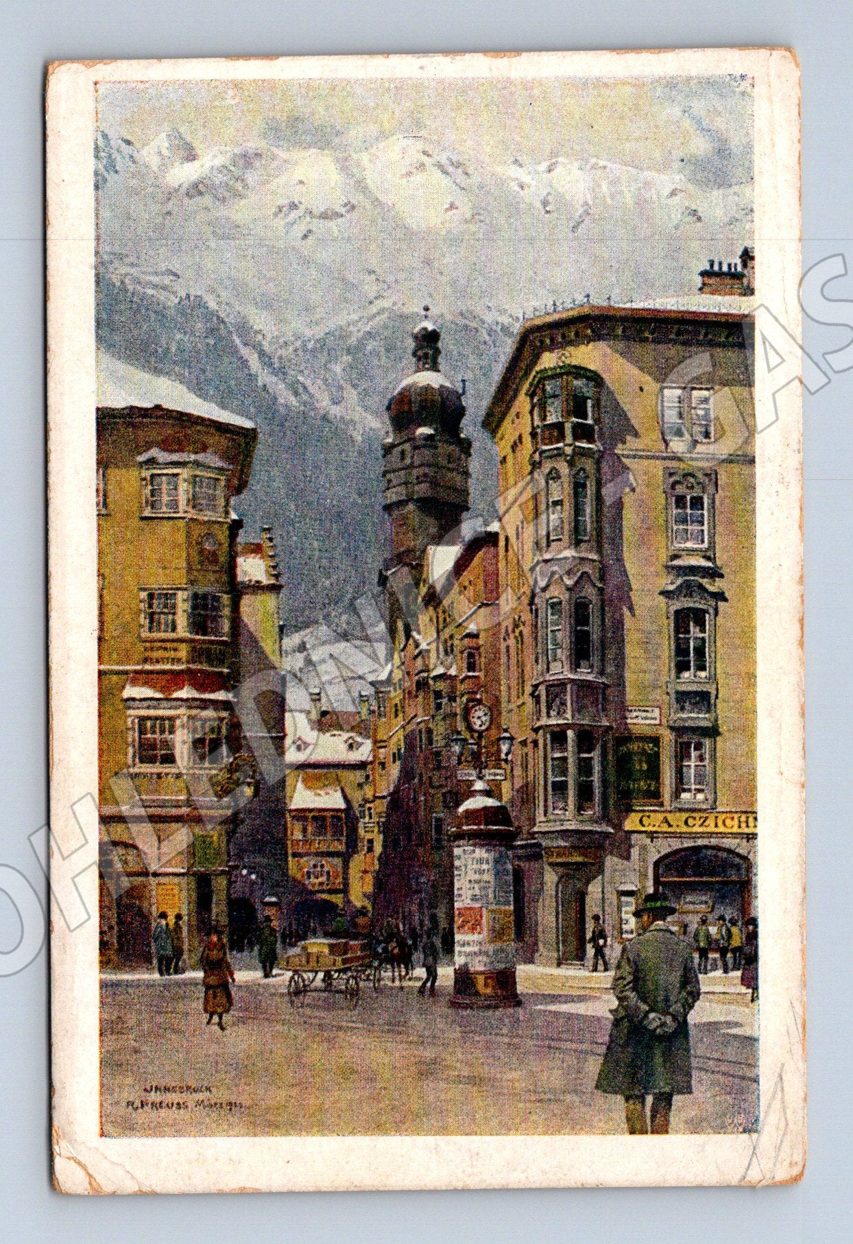 Pohlednice Innsbruck kolorovaná Rakousko 1928 (M16134)