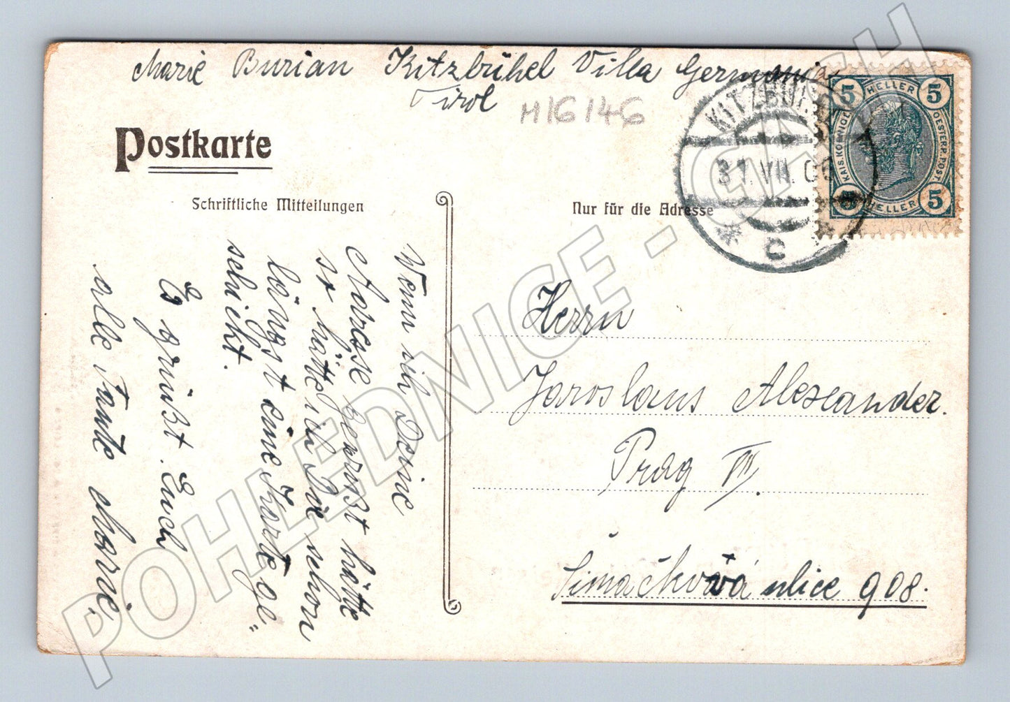 Pohlednice Kitzbühel historická 1916 Rakousko (M16146)