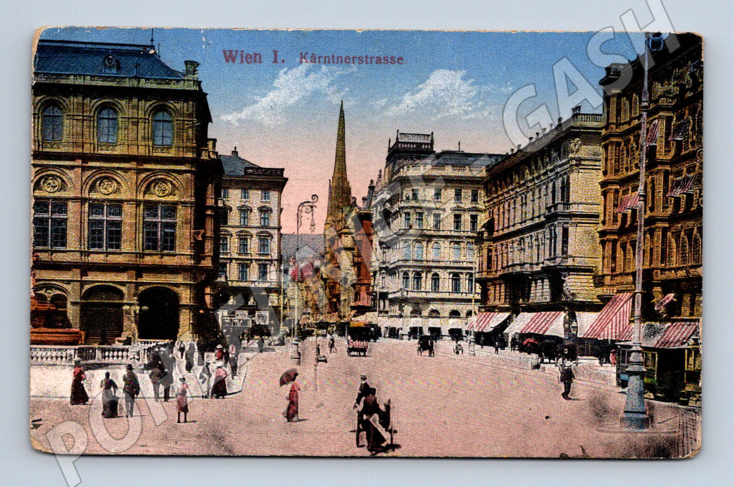 Pohlednice Wien Kärntnerstrasse 1917 Rakousko historická (M16150)