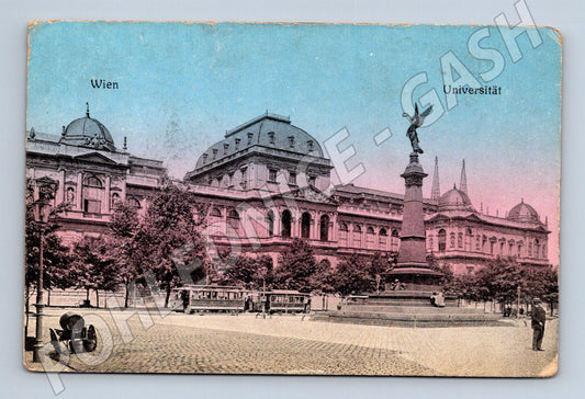 Pohlednice Wien Universität kolorovaná 1911 odeslaná (M16156)
