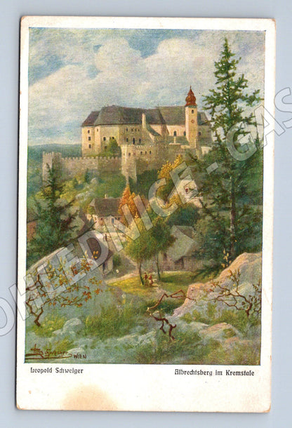 Pohlednice Albrechtsberg Krems zámek stará Rakousko (M16159)