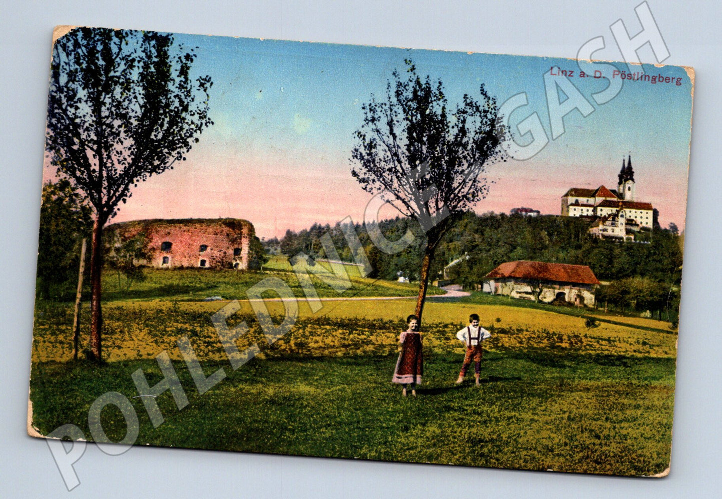 Pohlednice Linz a D Pöstlingberg 1915 kolorovaná (M16167)