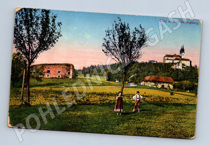 Pohlednice Linz a D Pöstlingberg 1915 kolorovaná (M16167)