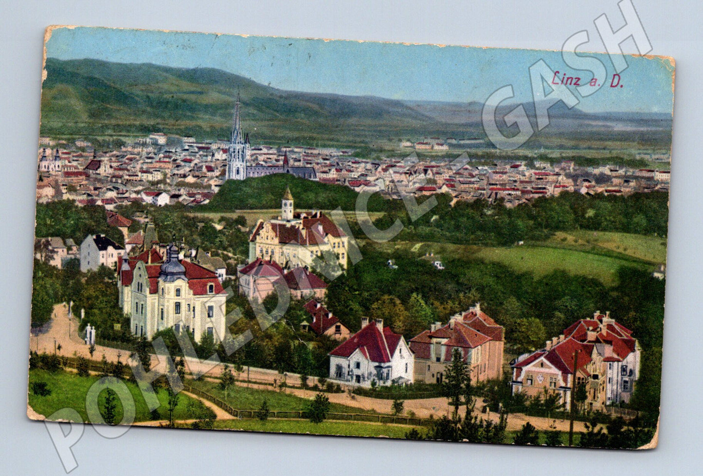Pohlednice Linz a D historická Rakousko prošlá poštou (M16169)